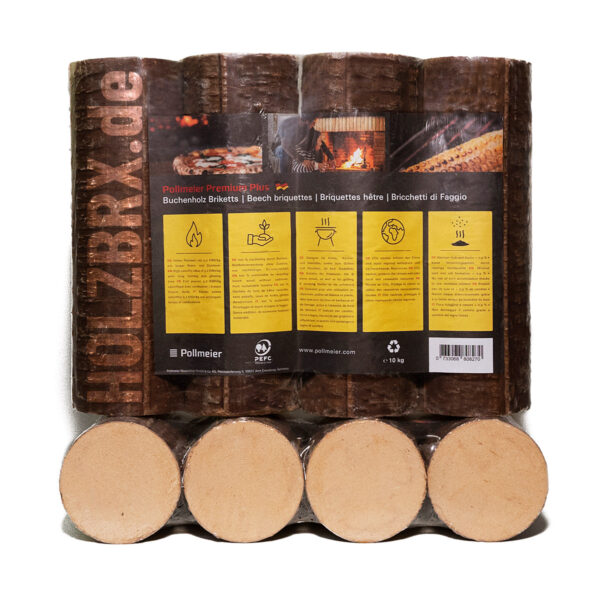Buchenholzbriketts 480kg Palette – POLLMEIER Premium Plus