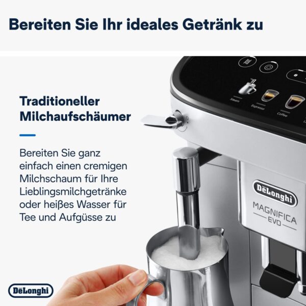 Kaffeevollautomat De’Longhi ECAM292.33.SB Magnifica Evo Silber und Schwarz