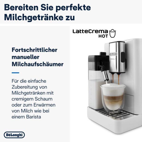 Kaffeevollautomat De’Longhi EXAM440.55.W Rivelia Milk Weiß
