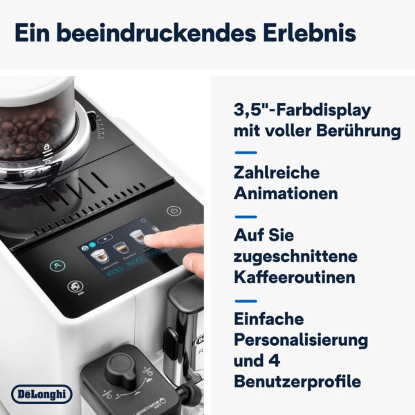 Kaffeevollautomat De’Longhi EXAM440.55.W Rivelia Milk Weiß