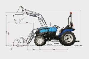Solis 20 Allrad Traktor mit Frontlader C9s + Schaufel 120